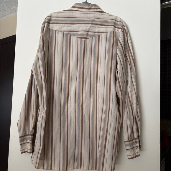 Wrangler Vintage Pearl Snap Striped Western Shirt Size XL - Picture 5 of 6